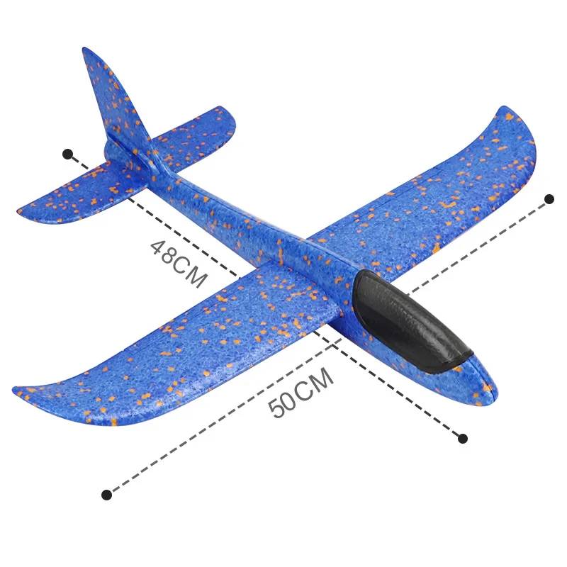 Hot Selling LED Throwing Glider Plane Toys Foam Plane Toy Model Epp Foam Airplane Aircraft Kids Diecast EC LIFE 48*49CM 500pcs