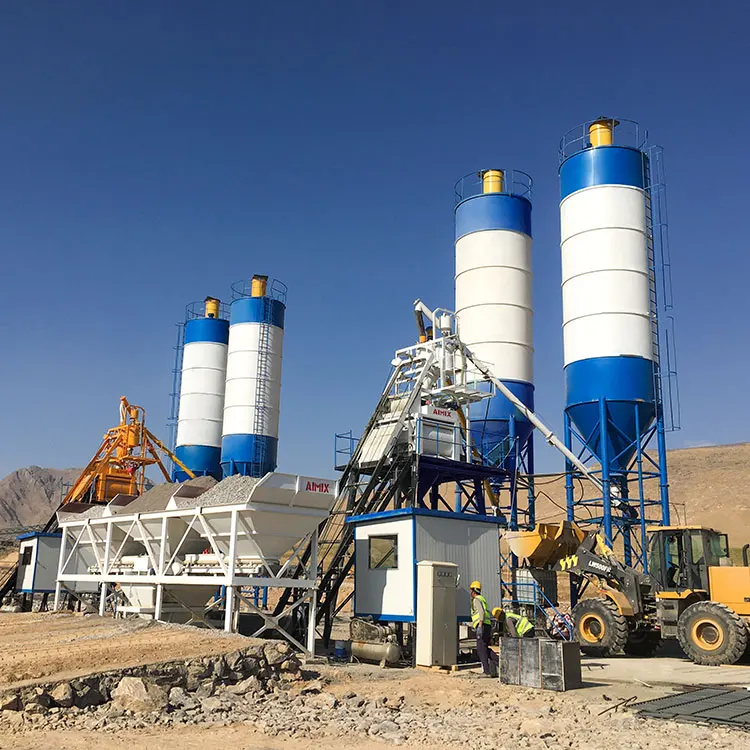 New wet ready mixed concrete batching plant trailer concrete mixing plant with price