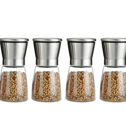 New Mechanical 150ml Manual Pepper Grinder Customized 180ml Stainless Steel Pepper Mill Kits