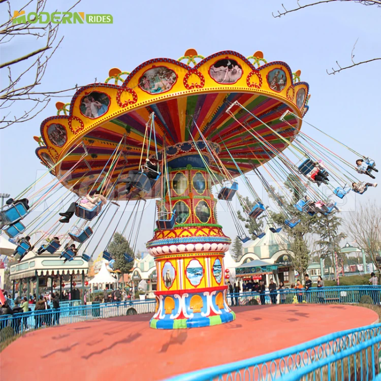 Theme park attraction manege funfair rides swing flying chair thrill rides for sale