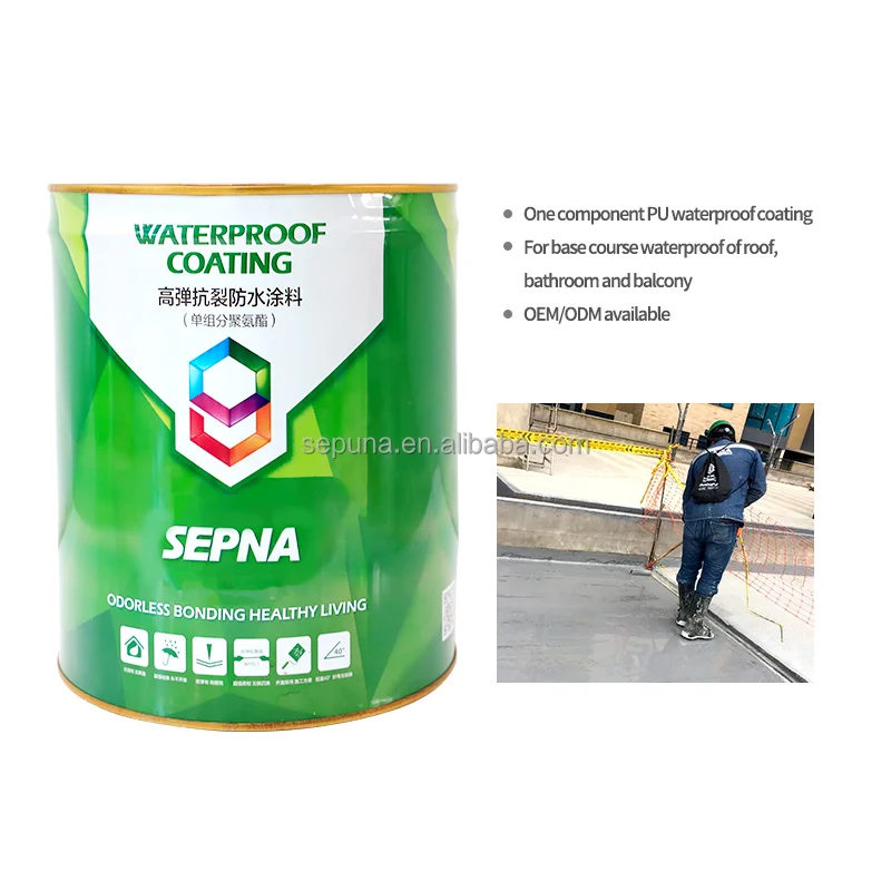 20kg pail free samples cheap price elasitc1k polyurethane waterproofing coating