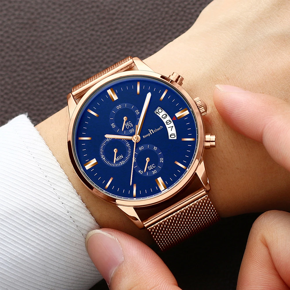 Hot Selling OEM Stylish Watches Custom Logo Waterproof Luxury Chronograph Quartz Wristwatches for Men