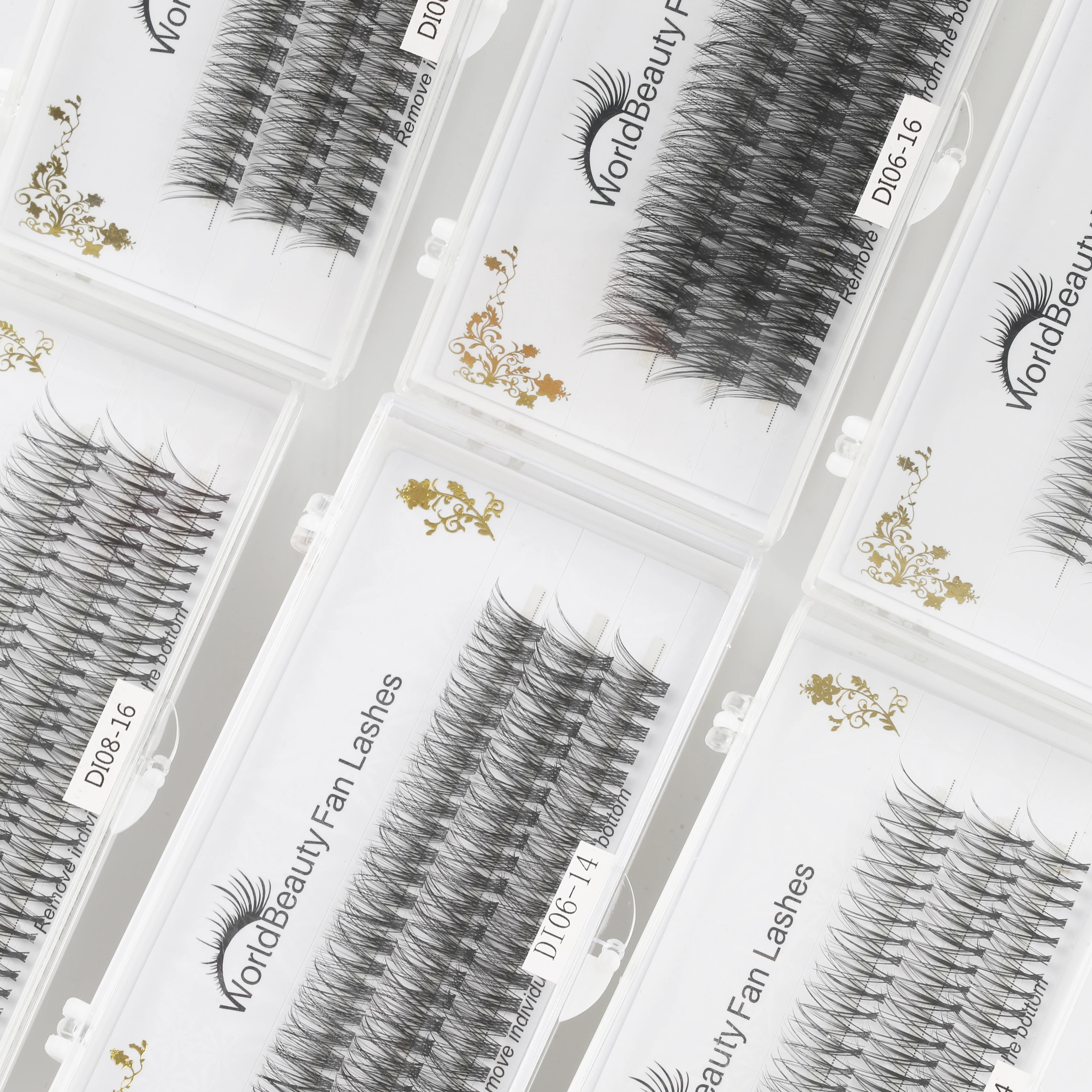 WorldBeauty lashes glue-based DIY eyelashes private label segmented lashes diy eyelashes rootless lashes