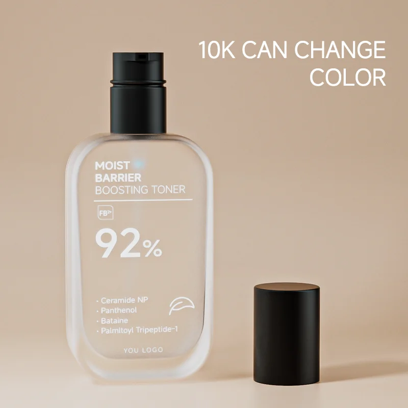 Fuyun Wholesale Unique coloured gradient cosmetic packaging set custom printed face cream jar glass lotion bottle with pump