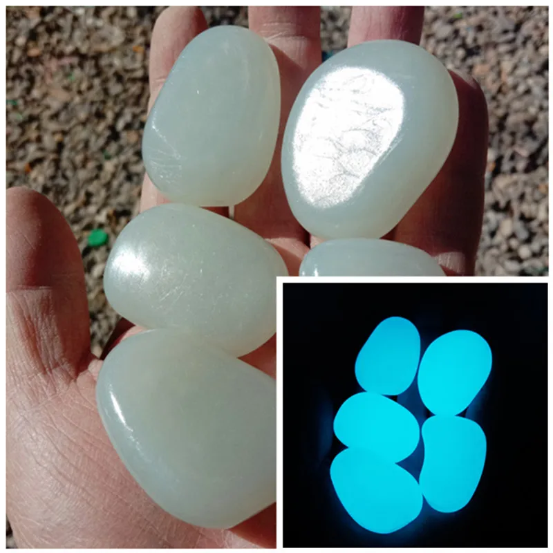 Wholesale Glow in The Dark Stones Glowing Rocks Luminous Pebbles for Outdoor Decor,Garden Yard