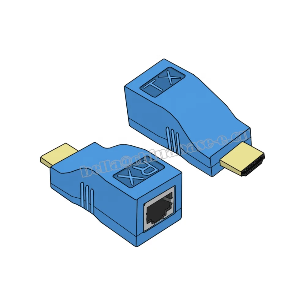 HDMI-RJ45 удлинитель HDMI-RJ45 Ethernet сетевой преобразователь по Cat5e/6 кабелям разветвитель 1080p до 30 м для HDTV
