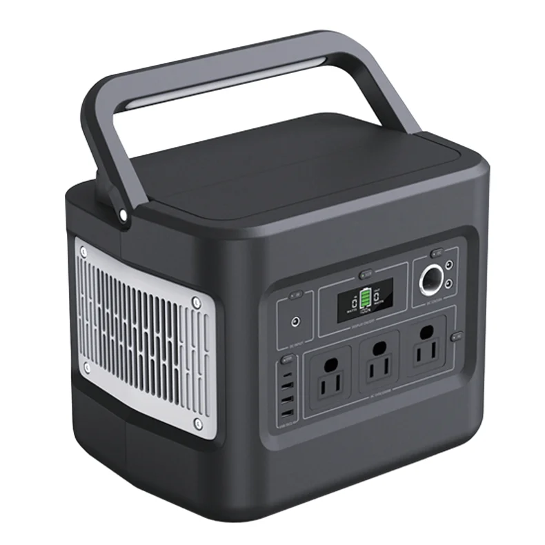 Наружная 1000 Вт портативная электростанция LiFePo4 батарея BMS защита 1024Wh AC DC TYPE-C PD60W