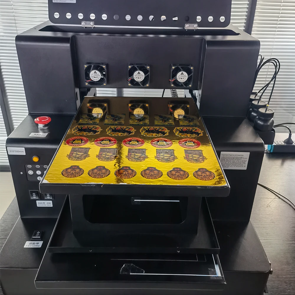 Automatic A3 UV DTF Printer a3size varnish UV print Machine for T-shirts Logo Bottle UV Sticker PET Film  phone case  Printing