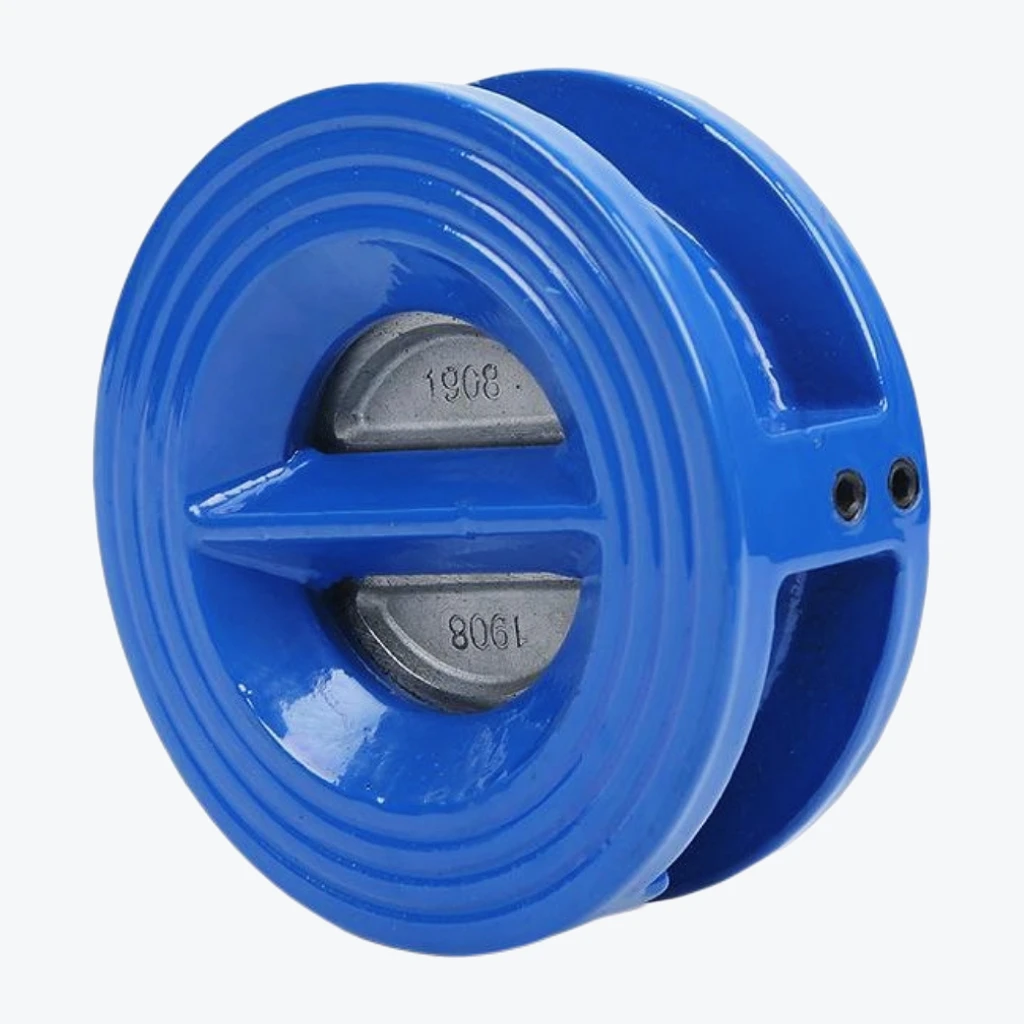 High Quality Ggg40 Body 304 Disc Double Door Hydraulic Wafer Type Dual Plate Check Valve for Water and Gas Gate Structure