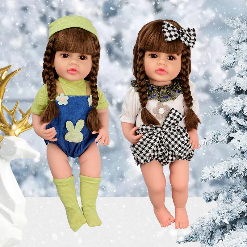Princess gift set 55cm new reborn doll brings joy high-quality vinyl doll accompanies baby toys Birthday Gifts