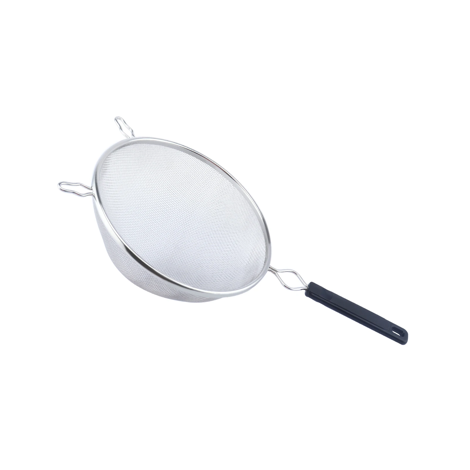 Сетчатый фильтр из нержавеющей стали с кроличьими ушками, прочная пластиковая ручка, предназначенная для поваров и коммерческих кухонь