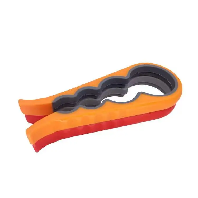 Adjustable colorful Non-Slip Multi-function 4 In 1 Manual Plastic Lid remover Jar Can Bottle Opener
