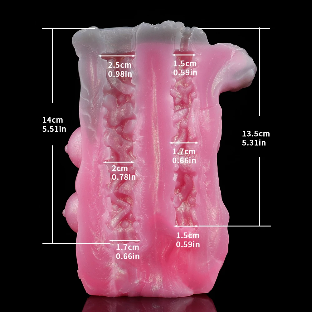 YOCY Fantasy Goat Pussy Male Masturbator Artificial Pussy with Breasts Animal Vagina Pocket Vaginal Silicone Vagina for Men