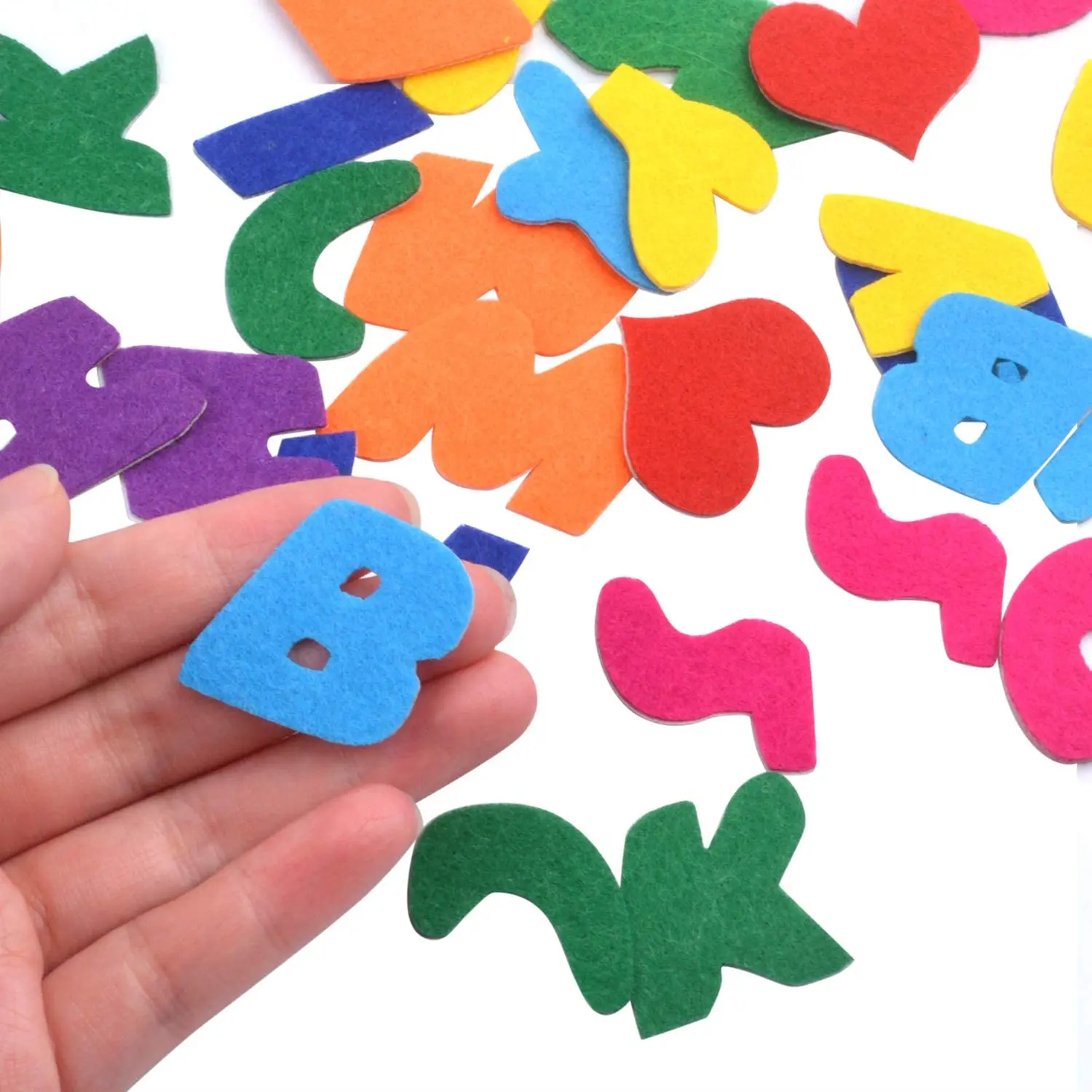 
Toddler Montessori Educational Toys Self Adhesive Felt Letter Mexican Uppercase Alphapet Felt Letters for DIY Crafts quiet book 