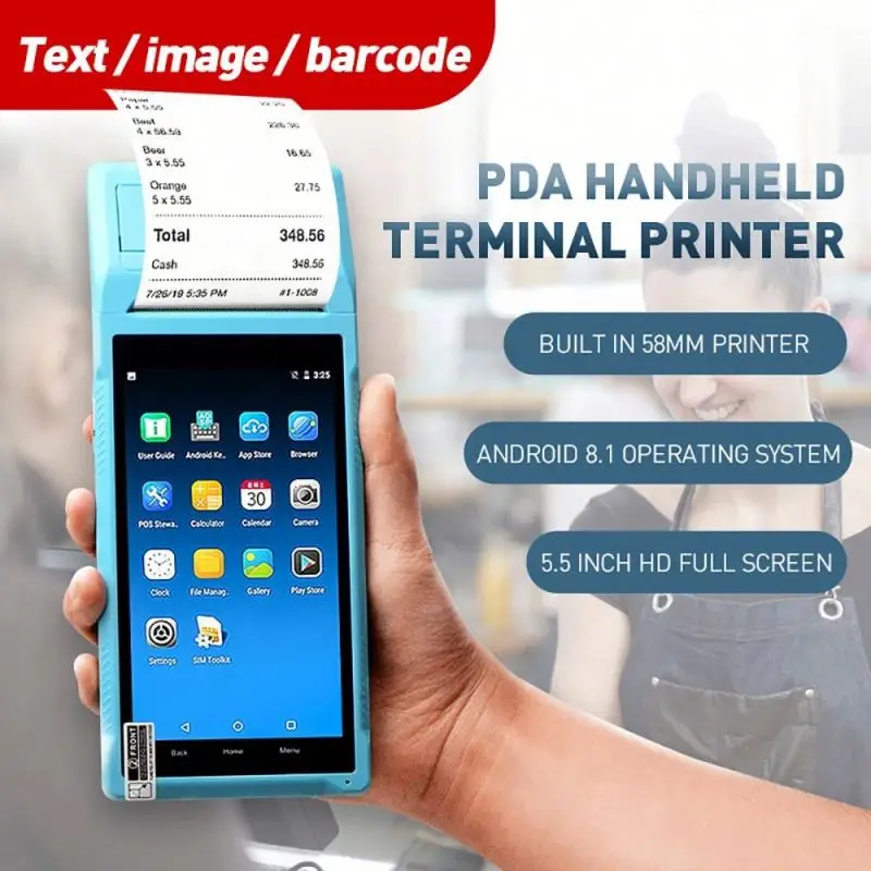 Wholesale Cheapest Price Q1 Q2 5.5 Inch 4G Machine Pos Systems Handheld Android 8.1 Pos Tablet Cashier Mobile Pos Machine