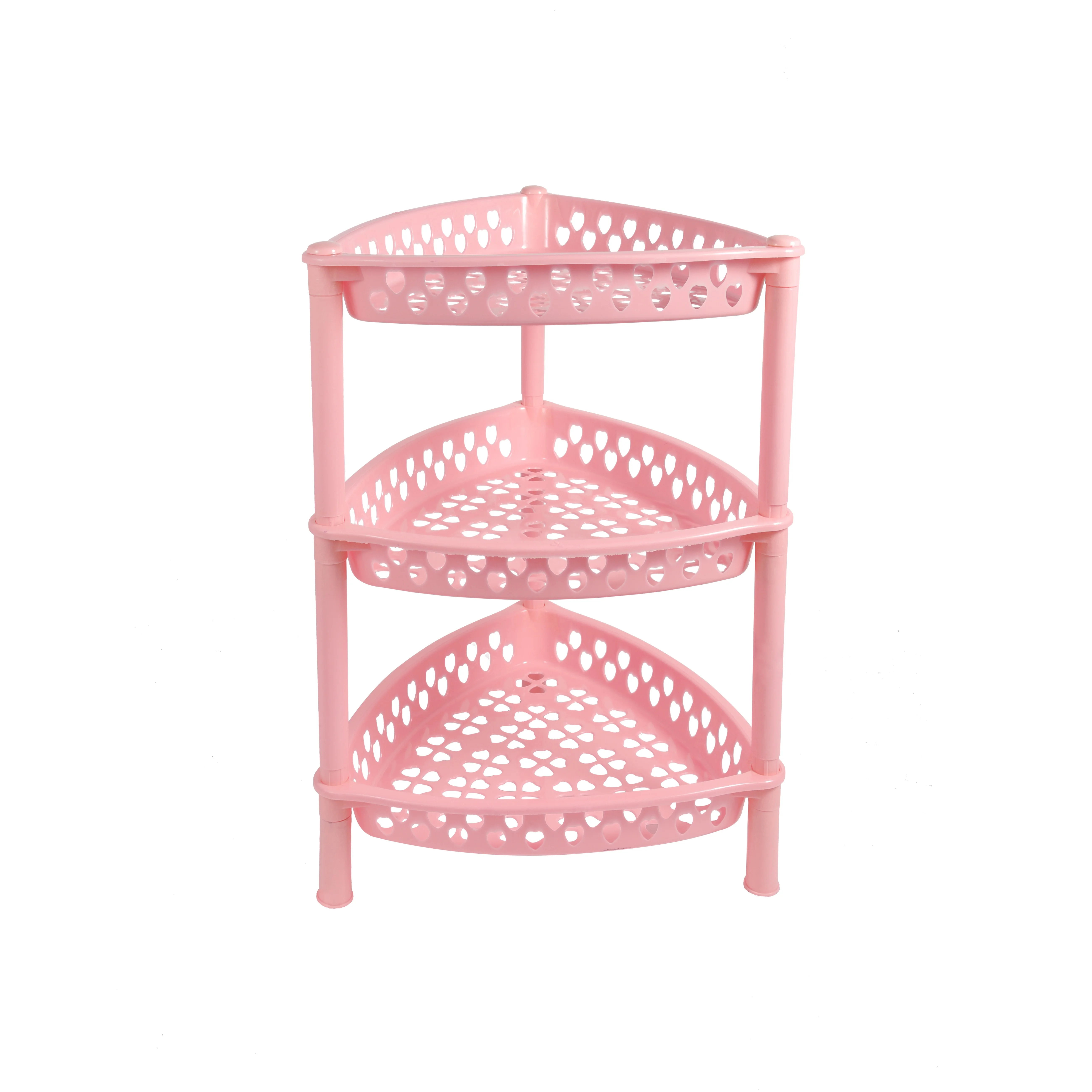 House collection 3-Tier corner plastic storage shelf basket fruit vegetables holders & racks for kitchen