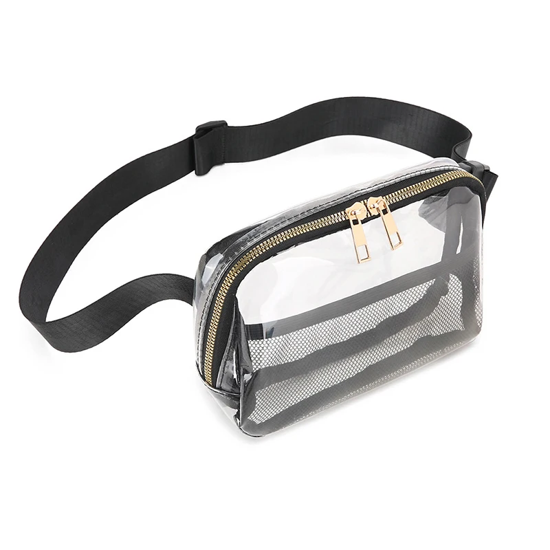 Christmas Gift Clear Crossbody Fanny Pack Stadium Approved for Concerts Events Recycled PVC TPU Running Waist Belt Bag Custom