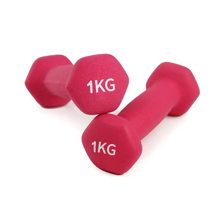 Оптовая продажа спортивный тренажерный зал powerlifting 1 кг 2 3 4 5 регулируемые неопреновые ручные весы с покрытием комплект неопреновых гантелей