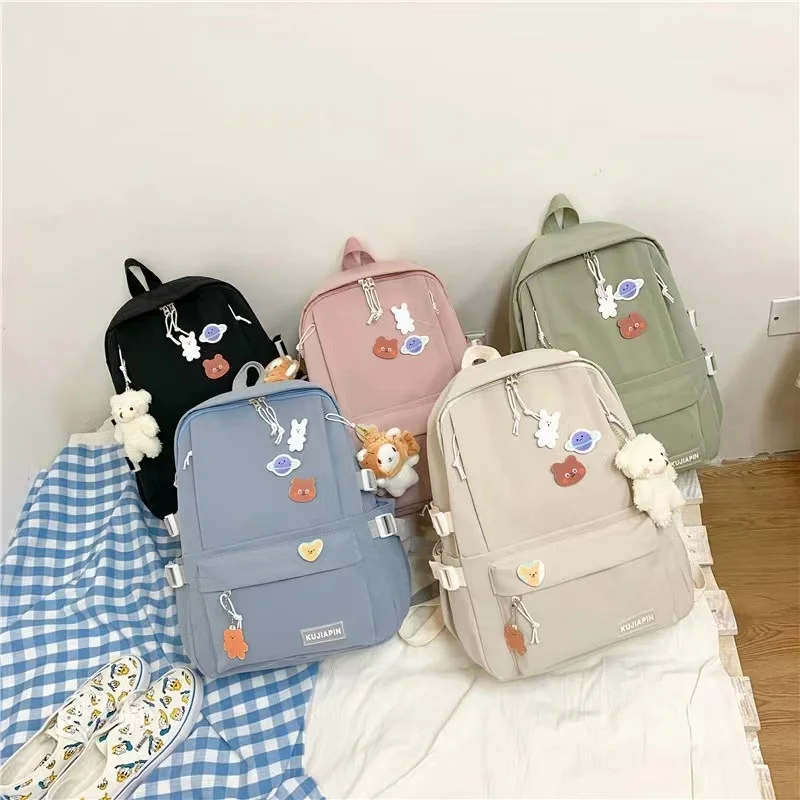 Wholesale New Style Nylon School Bag Girls Korean Version Junior High School Student Backpack Bags