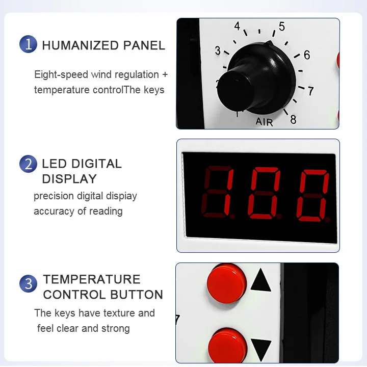 700W soldering station led 858D SMD hot air gun rework station for welding repair tools