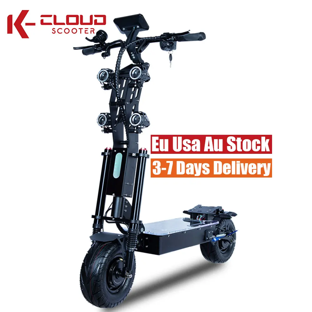 Security 3-7 Days Delivery 8000W 10000W Dual Motor 13 14 Inch Offroad 72V Electric Scooter Portable Scooters Electriques