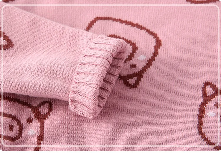 
Little Piggy Jacquard kids clothing Knitted Baby Sweater kids clothes winter 