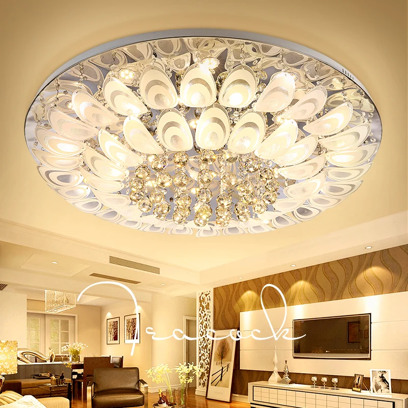 low ceiling flower small red light crystal chandelier