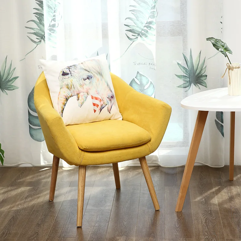 Nordic style lux single dining room chair Pink wooden kitchen chair for restaurant coffee shop dinning chairs wood