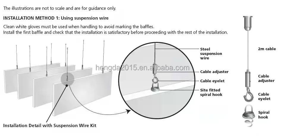 China Manufacturer led fixture hanging kit OEM Metal Steel Spring compression Spiral spring acoustic panel hanging kit