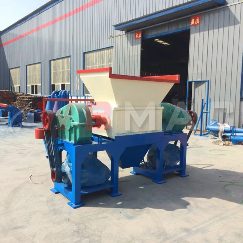 Solid Waste Recycling metal shredder Double Shaft Shredder