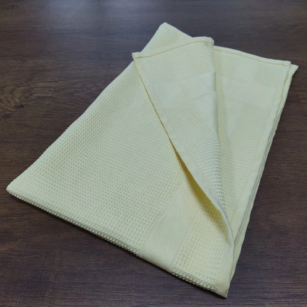 50X50Cm Microfiber Glass Towel Dish Clean Microfiber Cloth Custom Soft Microfiber Waffle Weave Kitchen Cloth