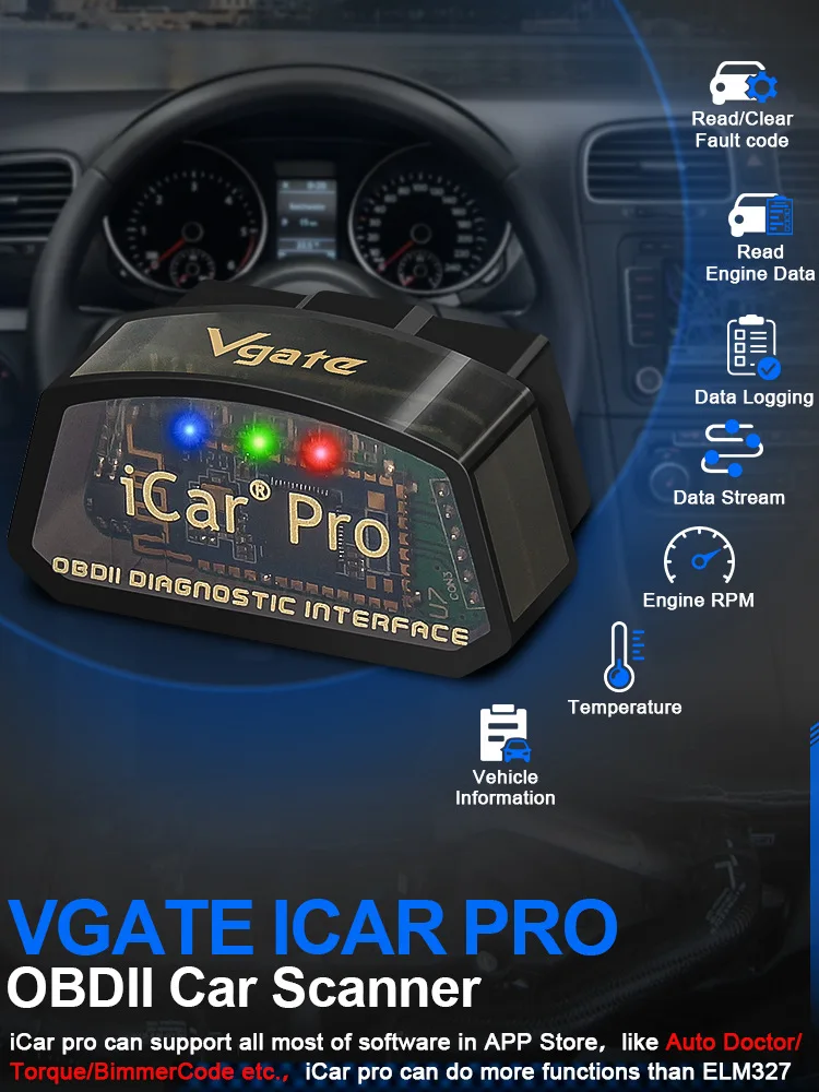Genuine Android Bluetooth OBD Scan Engine Analyzer Supports Firmware Upgrades