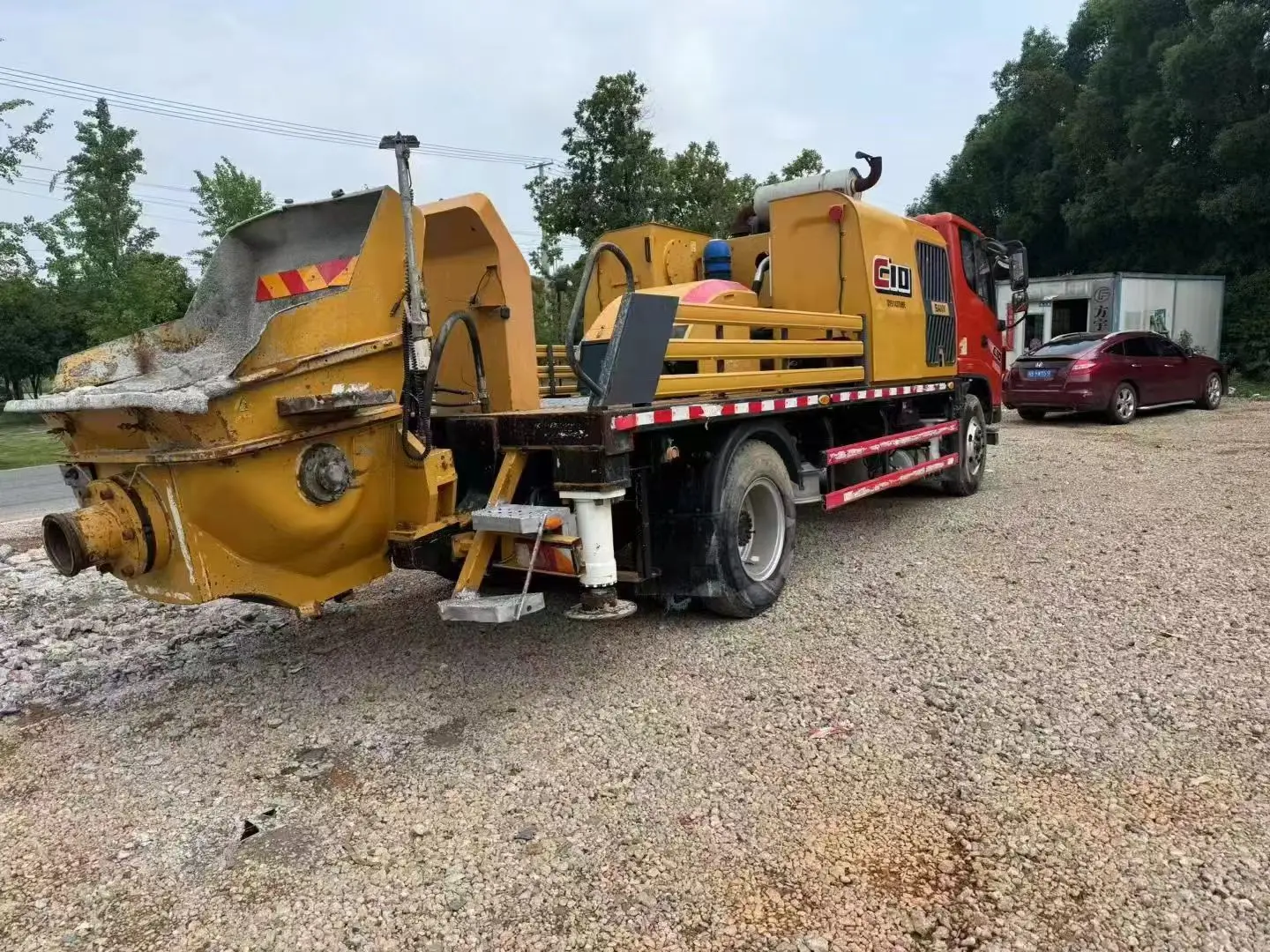21 Years Sany 9025 Used Concrete Truck Mounted Pump 800m Vertical Conveying Distance FOR Construction Site