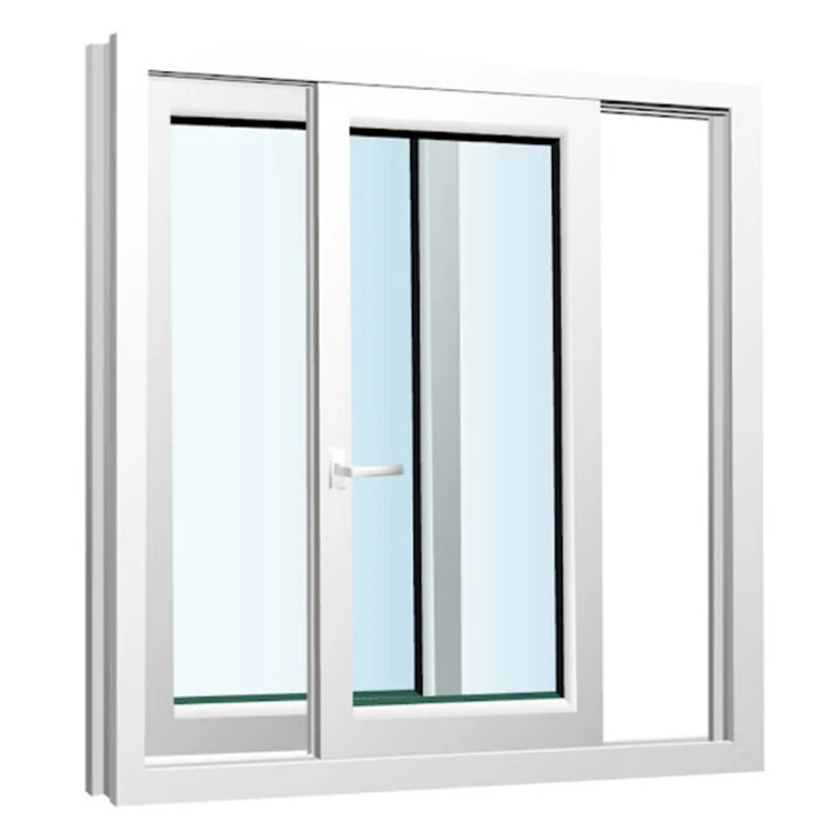 10 Year Warranty German Veka White Hurricane Impact House Plastic Slide Glass Vinyl Sliding PVC Window