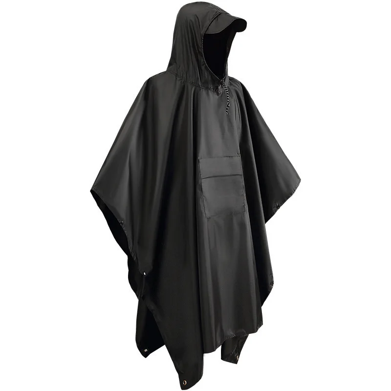 Durable Girl Travel Hiking Polyester Fabric Rainwear Clothes Poncho Custom Man Woman Waterproof Fabrics Rain Coat For Adult