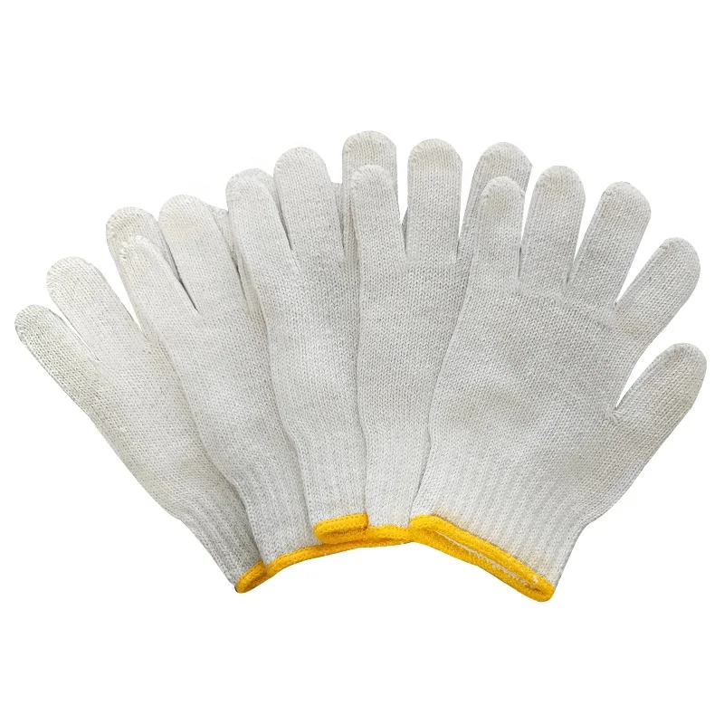 China manufacturer cheap price 10 gauge 7 gauge knitted cotton daily bulk hand white daily safety custom cotton work gloves