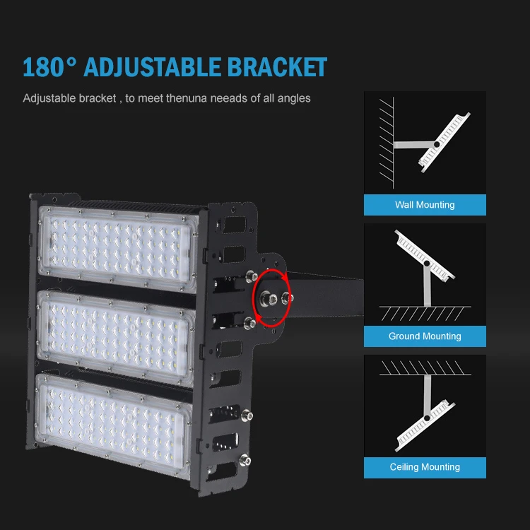 High Power Stadium Light Die Casting Aluminum Lighting 2000 Watt Led High Mast Lamp