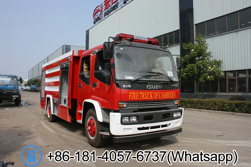 China stock l suzu 4X2 4WD Water Spray Cannon Foam Pump 3000 gallon  Fire Fighting Truck