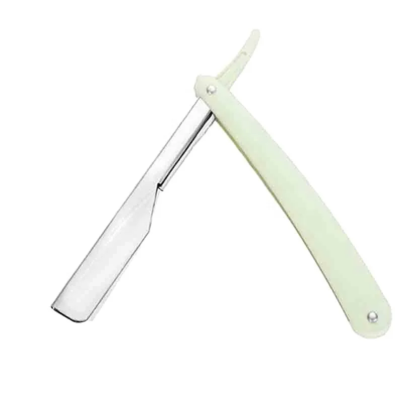 Premium Quality Steel Handle Straight Barber Edge Steel Razors Shaving Folding Razor Men Vintage Edge Metal Razor Sustainable