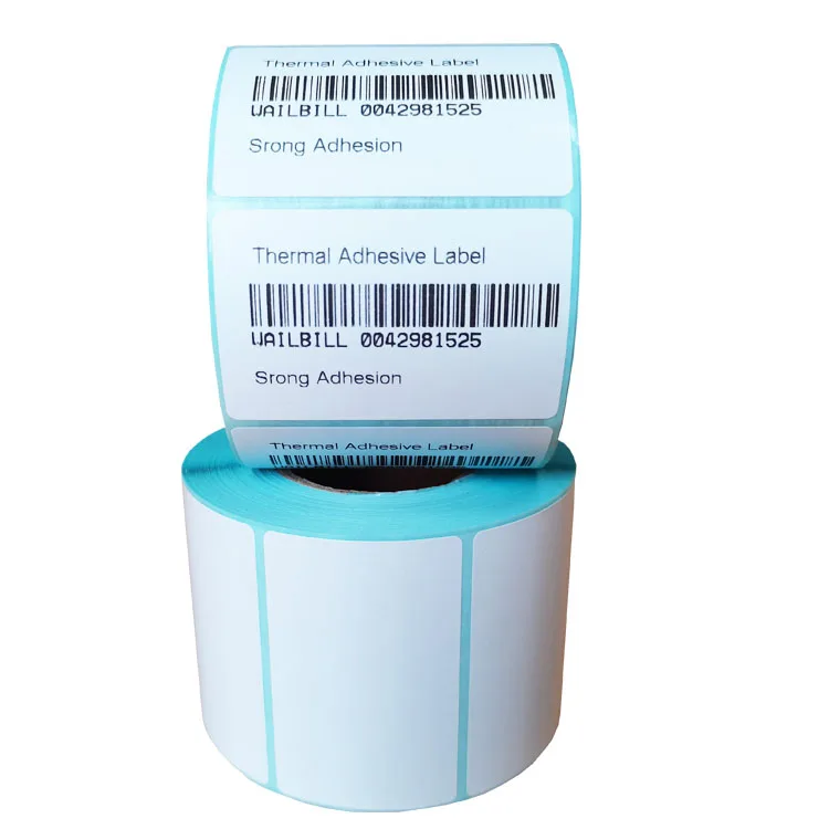 white  pos portable thermal label waterproof small direct barcode sticker 50x50