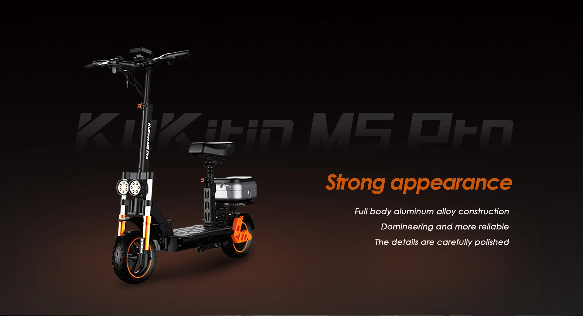 2023 New Eu Uk Warehouse Manned Seat Kugookirin 48V Adult Kukirin M5 Pro Storage Box Electric Scooters Free Shipping