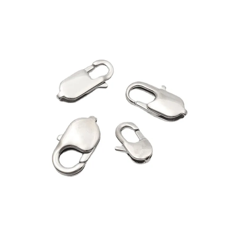 304 stainless steel spring clasp not allergic lobster clasps for bracelet necklace
