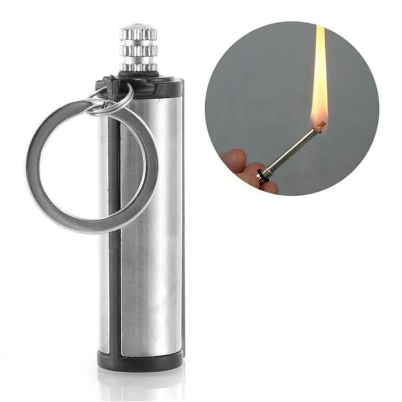 
Wholesales Personalized Custom Outdoor Portable Mini Metal Match Flint Keychain Lighter for Promotion Gifts 