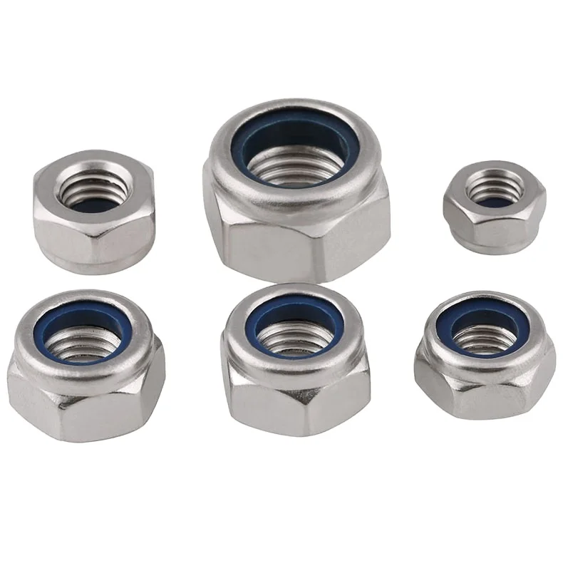 DIN 985 DIN 982 Nylon Insert Lock Nut white/Blue galvanized Plated Selflock Nut