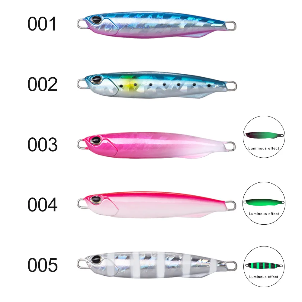 Bassmaster wholesale Artificial slow jigging lure laser body  swimming 3D holographic eyes metal bait pesca jig lure