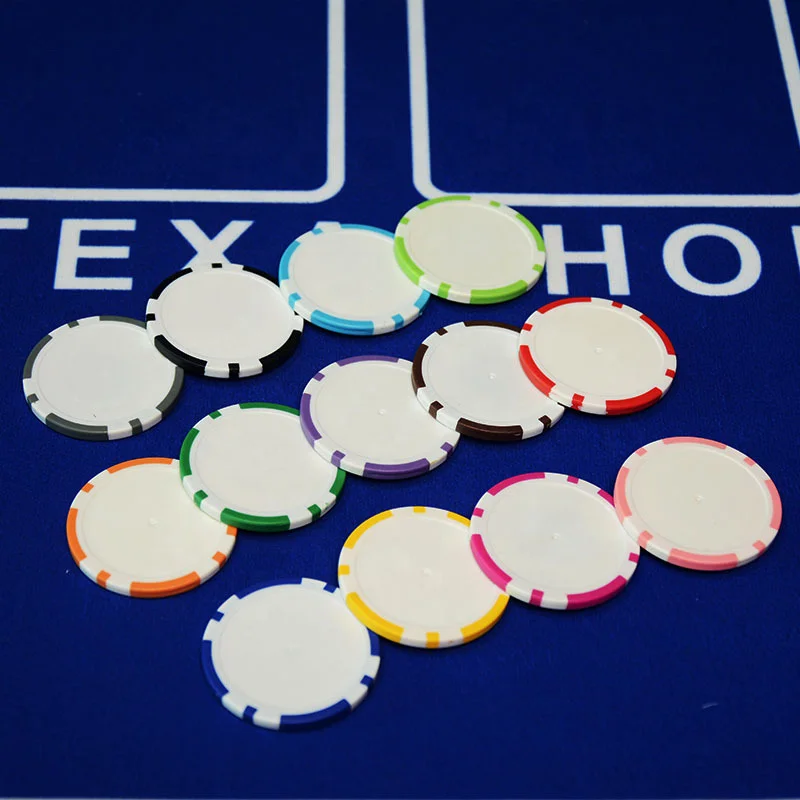 customized logo cheap 40mm ABS plastic blank poker chips set 11.5 Gram casino poker chips