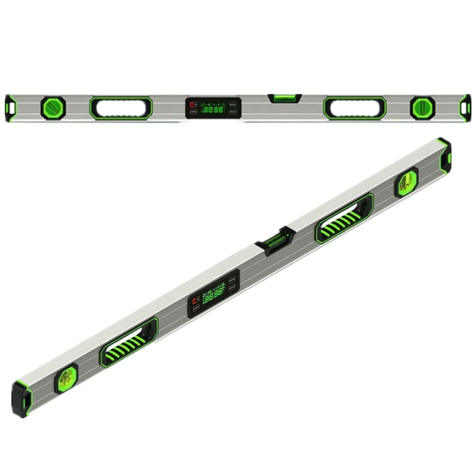 Length 1000 mm aluminum digital level spirit level angel finder with 9 pcs magnets & 3 bubble vials