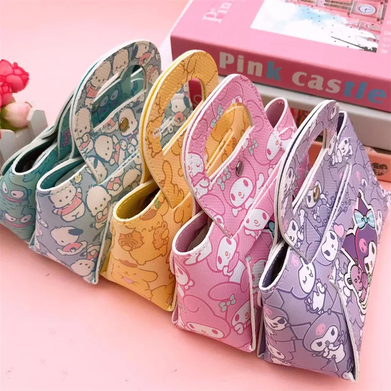 JM  Mini Zero Wallet Cute Melody Handheld PU Coin Earphone Storage Bag Cinnamoroll Handbag