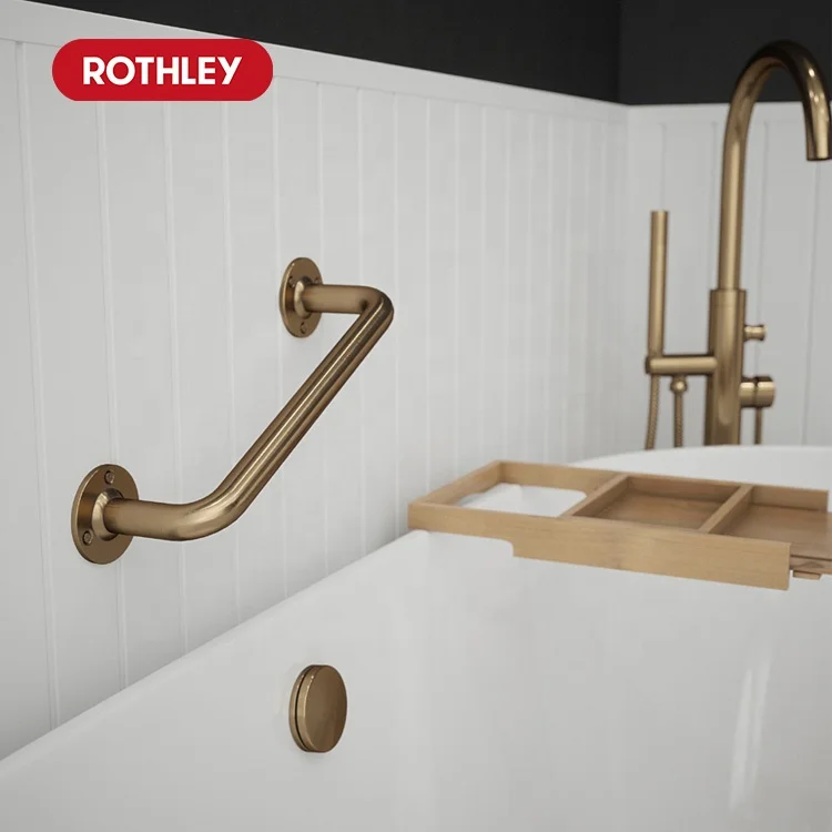 ROTHLEY Disability White Grab Bars Bathroom Stainless Steel Safety Handrail Shower Grab Bar