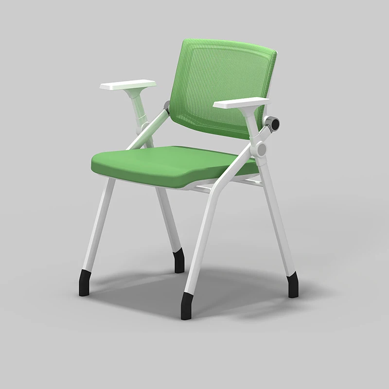 Portable Folding Conference Room Chairs Meeting Room Training Foldable Office Chair with Table Writing Board